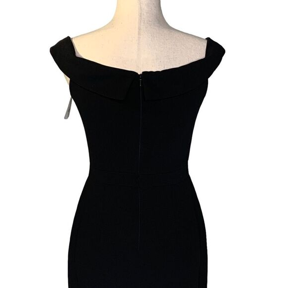 Xscape Off-the-Shoulder Scuba Crepe Flounce Dress| Size 6 - Picture 8 of 10